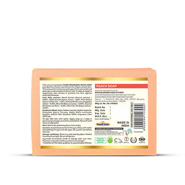 Khadi Organique Peach Soap | Grocsy