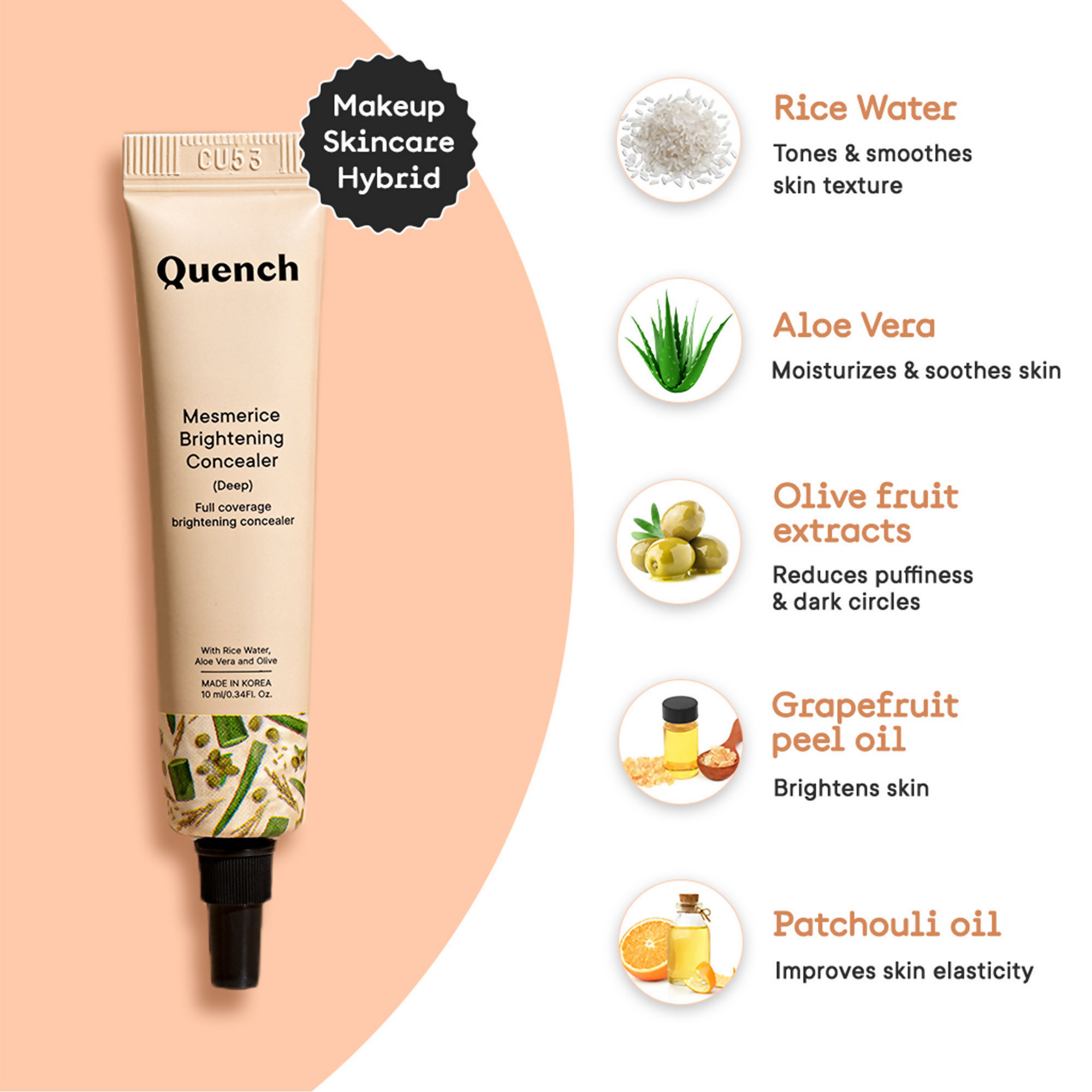 Quench Mesmerice Brightening Concealer - Deep | Grocsy