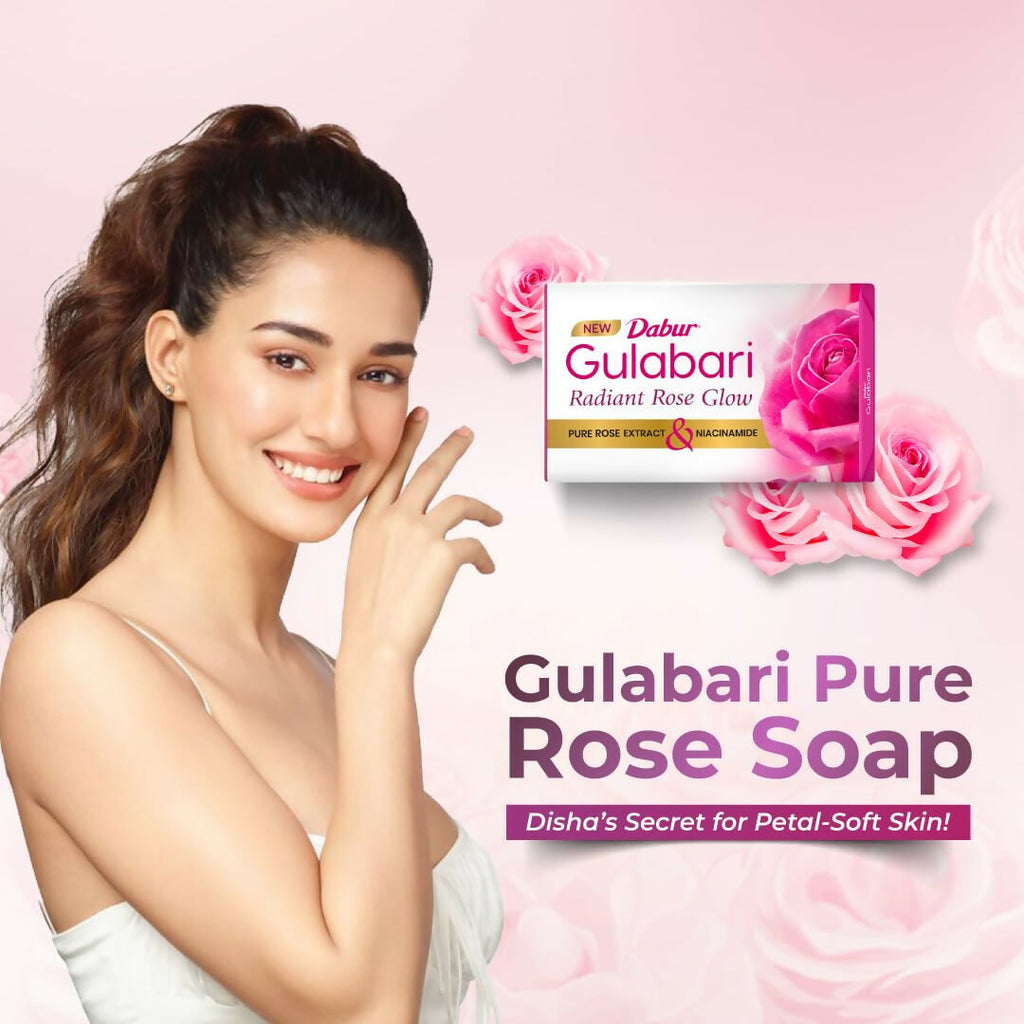 Dabur Gulabari Pure Rose Soap for Radiant Rose Glowing Skin & Body | Grocsy