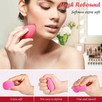 Favon Pack of 4 Professional Makeup Sponges with Storage Box | Grocsy