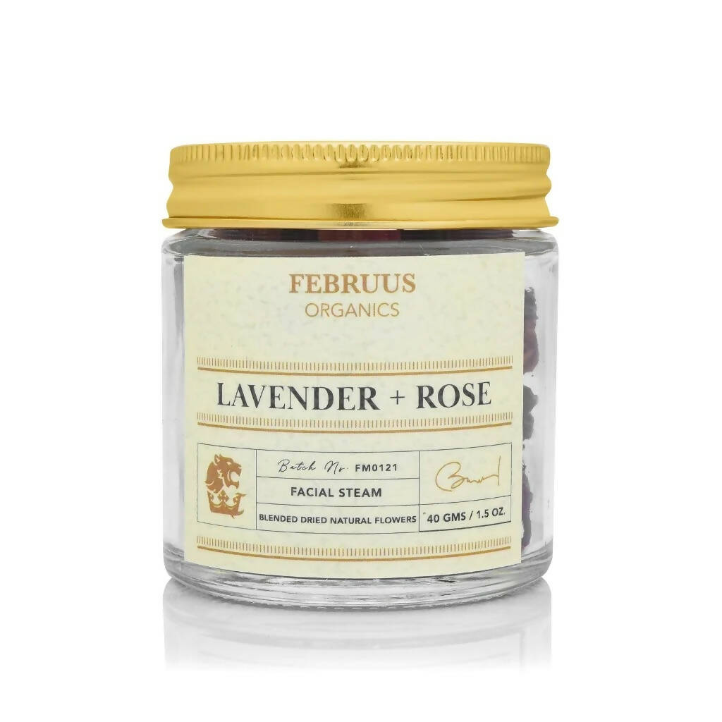Februus Organics Facial Steam Dried Flower With Extract of Lavender & Rose | Grocsy