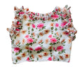 Vamika Off White Georgette Frill Blouse | Grocsy