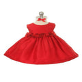 Asmaani Baby Girl's Red Colour Satin A-Line Maxi Full Length Dress (AS-DRESS-22172) | Grocsy