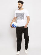 Jainish Men Black Solid Track Pants ( JOG 011Blackxxx ) | Grocsy