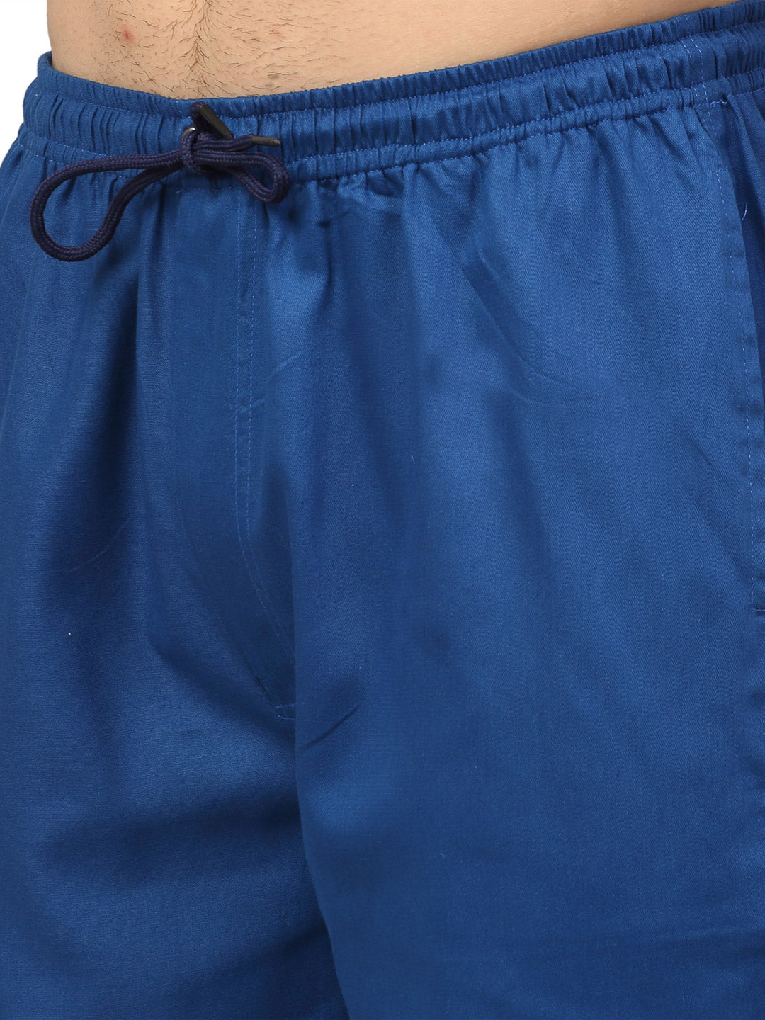 Jainish Men's Cotton Solid Track Pants - Blue | Grocsy