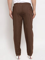 Jainish Men's Brown Solid Cotton Track Pants ( JOG 011Coffee ) | Grocsy