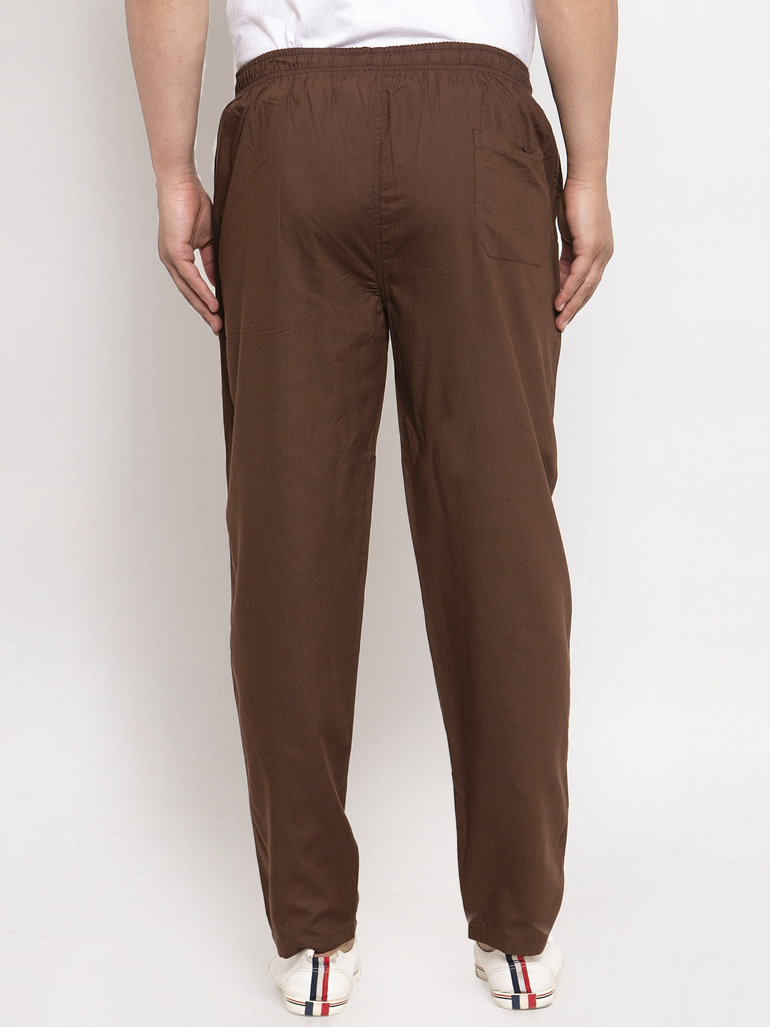 Jainish Men's Brown Solid Cotton Track Pants ( JOG 011Coffee ) | Grocsy