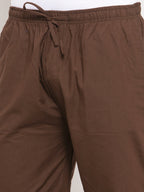 Jainish Men's Brown Solid Cotton Track Pants ( JOG 011Coffee ) | Grocsy