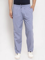 Jainish Men's Grey Solid Cotton Track Pants ( JOG 011Light-Grey ) | Grocsy