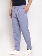 Jainish Men's Grey Solid Cotton Track Pants ( JOG 011Light-Grey ) | Grocsy