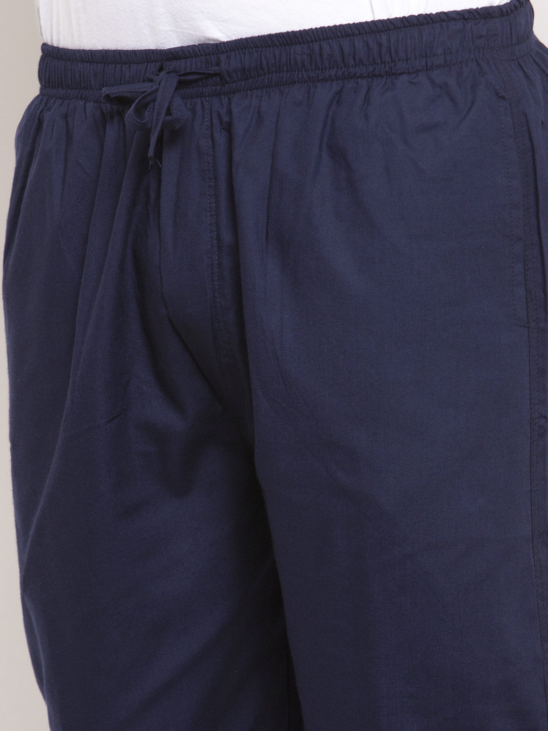Jainish Men's Navy Blue Solid Cotton Track Pants ( JOG 011Navy ) | Grocsy