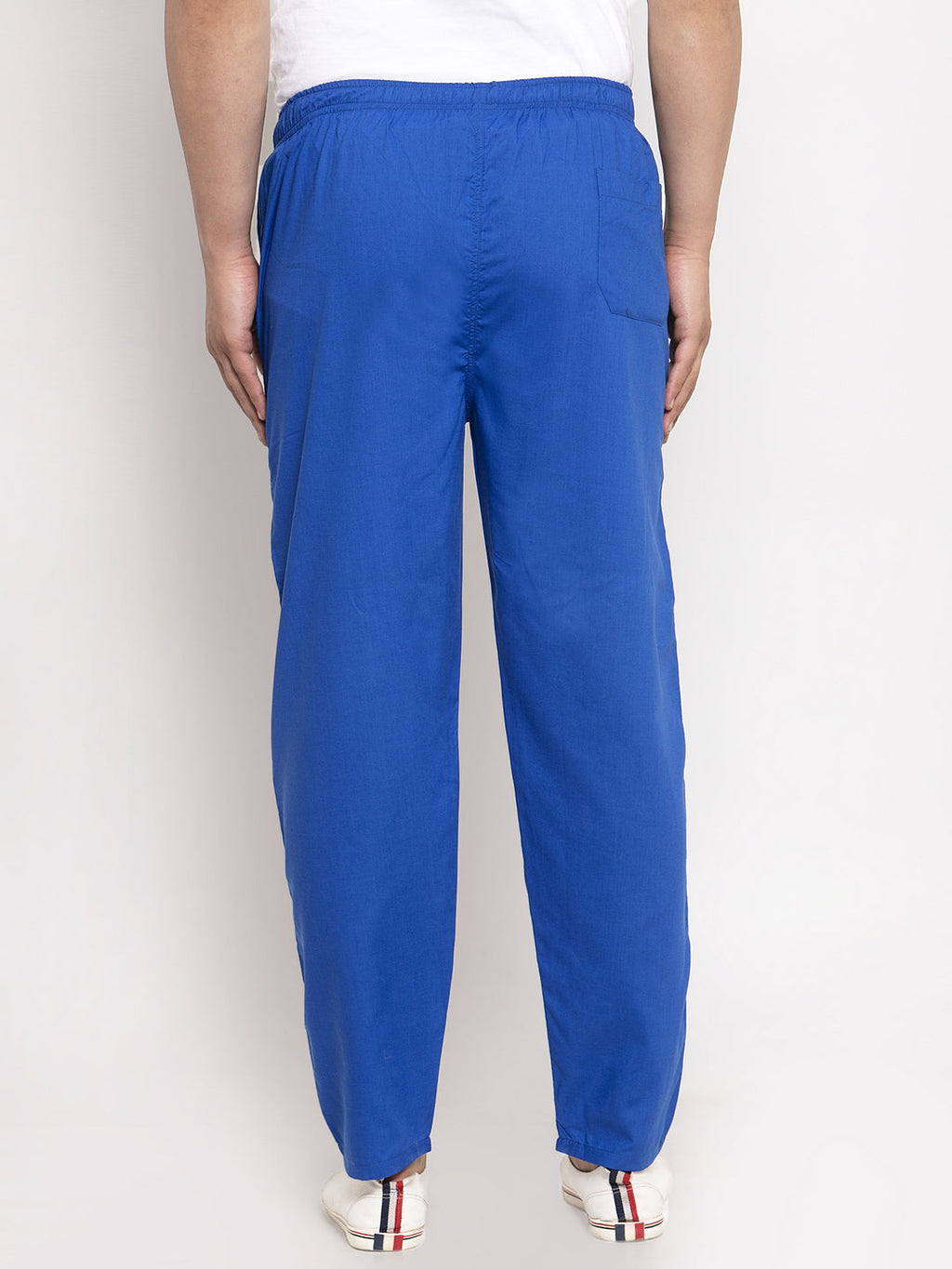 Jainish Men's Blue Solid Cotton Track Pants ( JOG 011Royal-Blue ) | Grocsy
