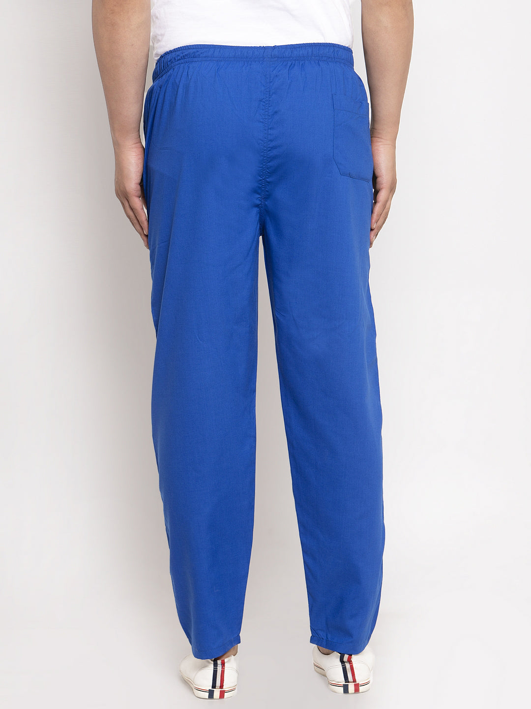 Jainish Men's Blue Solid Cotton Track Pants ( JOG 011Royal-Blue ) | Grocsy