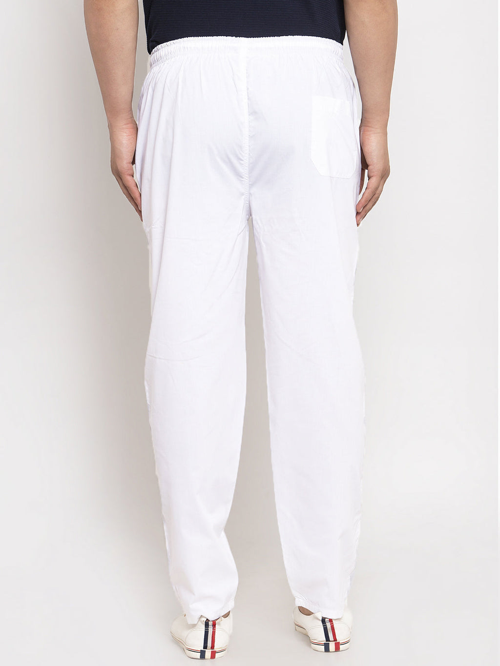 Jainish Men's White Solid Cotton Track Pants ( JOG 011White ) | Grocsy
