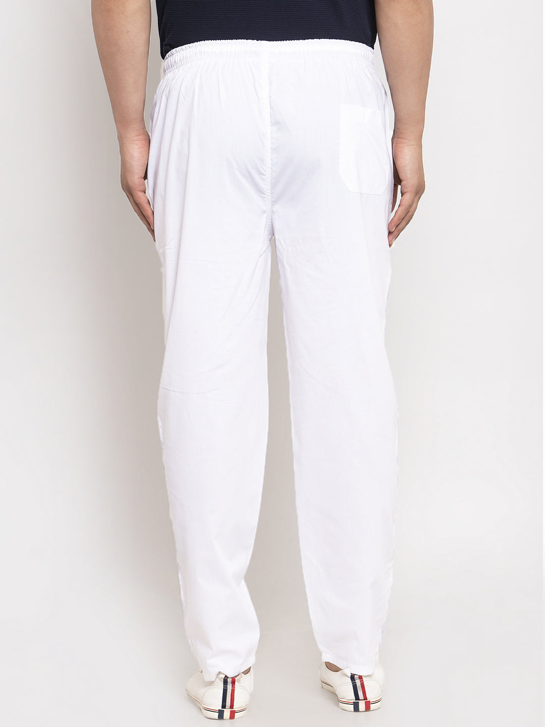 Jainish Men's White Solid Cotton Track Pants ( JOG 011White ) | Grocsy