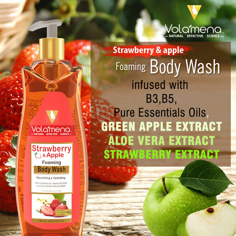 Volamena Strawberry & Apple Foaming Body Wash | Grocsy