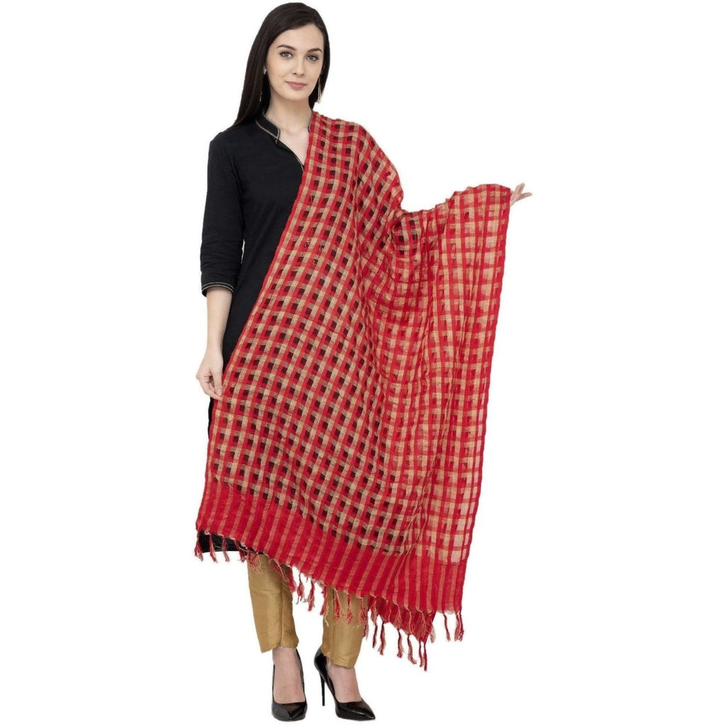 A R Silk Golder Box Regular Dupatta Color Red Dupatta or Chunni | Grocsy