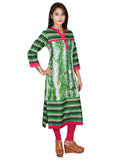 Women's Green Tie Dye Printed Kurti - G & A Apparels | Grocsy