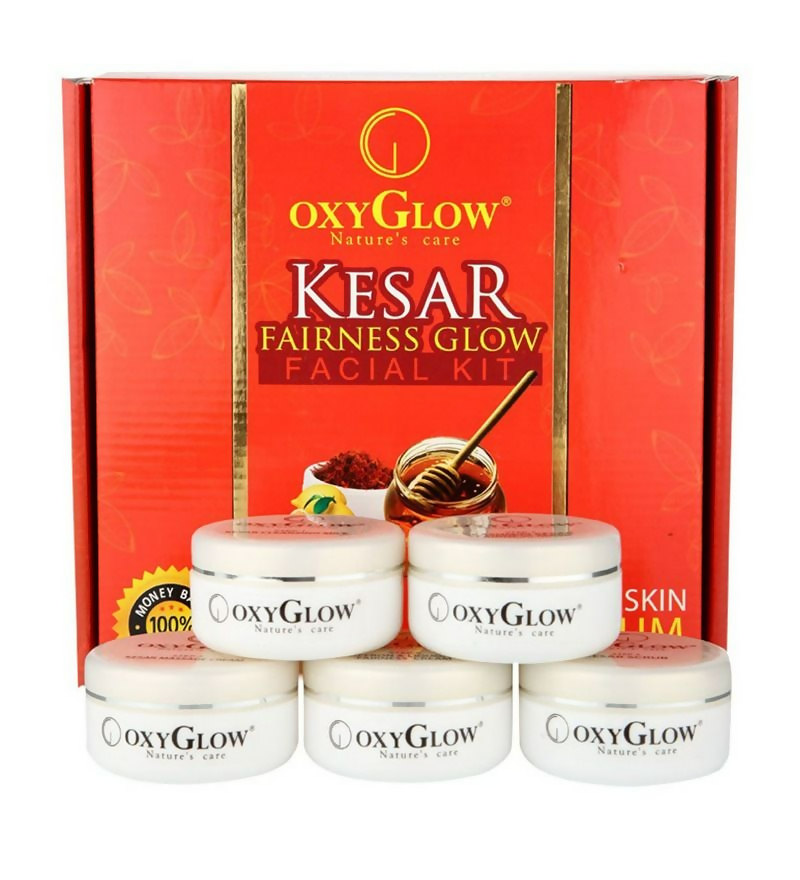 Oxyglow Herbals Kesar Fairness Glow Facial Kit | Grocsy