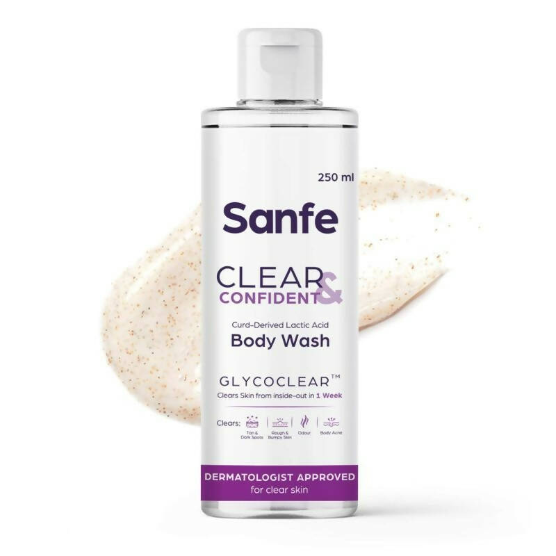 Sanfe Clear & Confident Glycolic Acid Body Wash | Grocsy