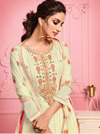 Myra Blush Pink Straight Cut Salwar Kameez | Grocsy