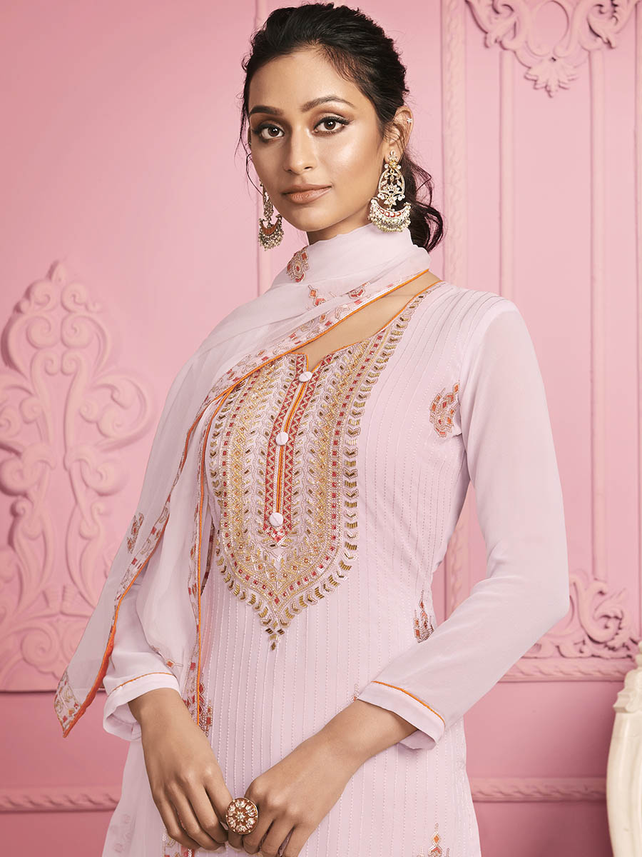 Myra Yellow Embroidered Salwar kameez | Grocsy