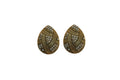 Joban Fashion Women Brass Golden Black Ad Earrings | Grocsy
