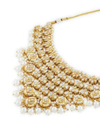 Jewel City Bridal Kundan Gold-Plated Choker Necklace Set with Jhumka Earrings for Women & Girls – Traditional Indian Wedding Jewelry with Pearls | Grocsy