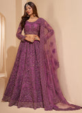 Vegaa Fashion Onion Pink Net Embroidery Designer Lehenga Choli | Grocsy