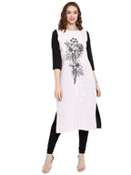 Ahalyaa Women Pink Printed Straight Kurta | Grocsy