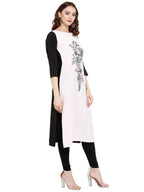 Ahalyaa Women Pink Printed Straight Kurta | Grocsy