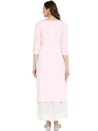 Ahalyaa Women Pink Printed Straight Kurta | Grocsy
