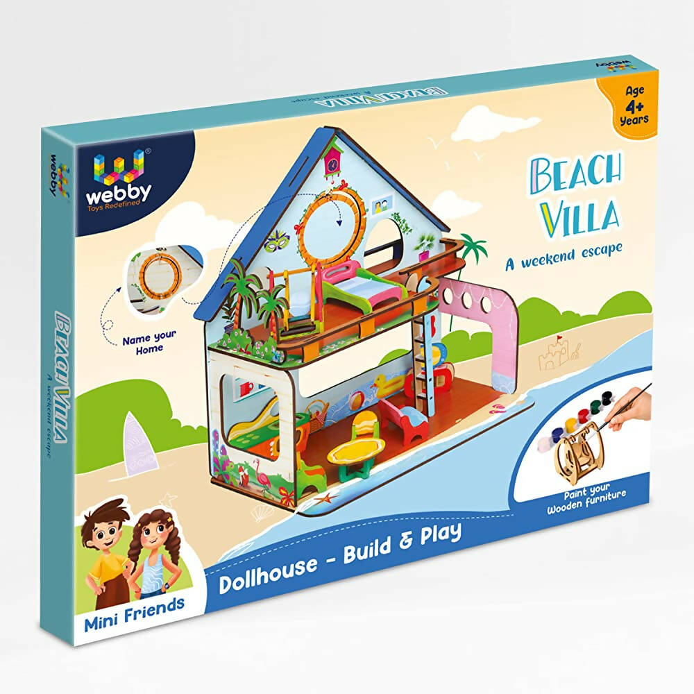 Webby Beach Villa The Weekend Escape All Side Play Doll House | Grocsy