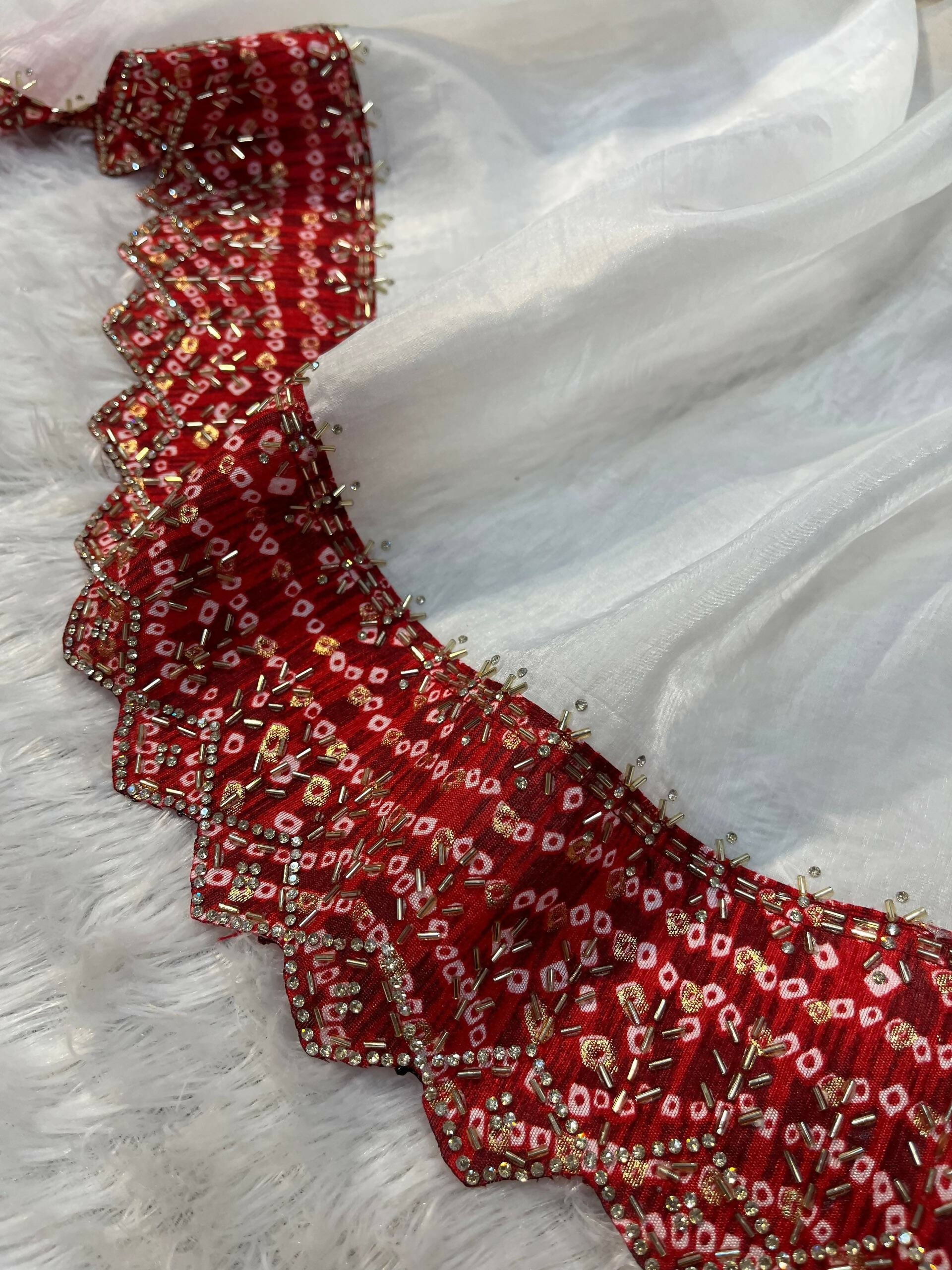 Joban Fashion White Tissue Gold Crush Party Wear Sarees | Grocsy