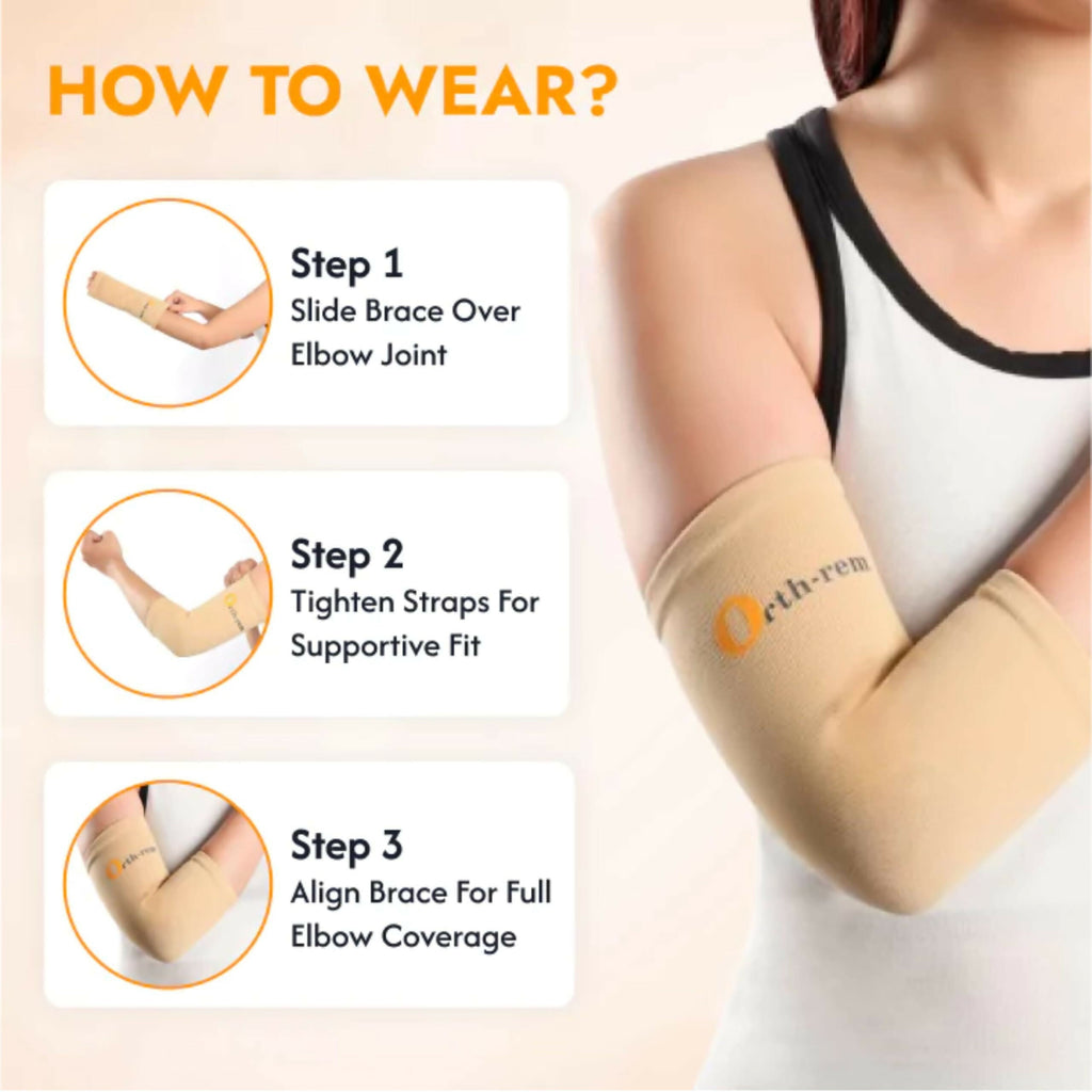 Orth-rem Elbow Support Brace For Men & Women (Pair) | Grocsy