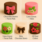 Confect Multipack of Brown, Skin, Lime Green and Neon Pink Sugarpaste 26 | Grocsy