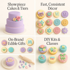 Confect Multipack of Lavender, Electric Blue, Skin and Old Rose Sugarpaste 22 | Grocsy