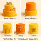 Confect Multipack of Ivory, Orange, Fluorescent orange and Yellow Sugarpaste 18 | Grocsy