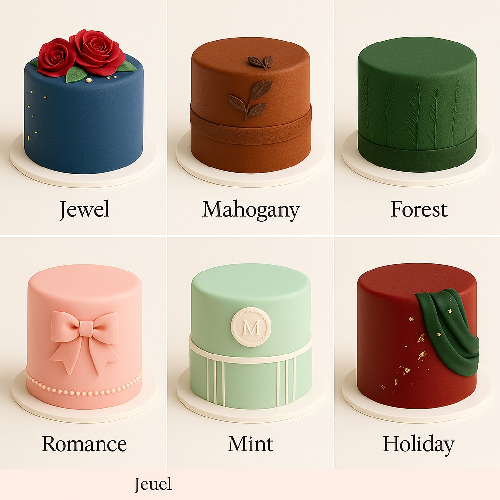 Confect Multipack of White, Emerald Green, Brown and Red Sugarpaste 19 | Grocsy