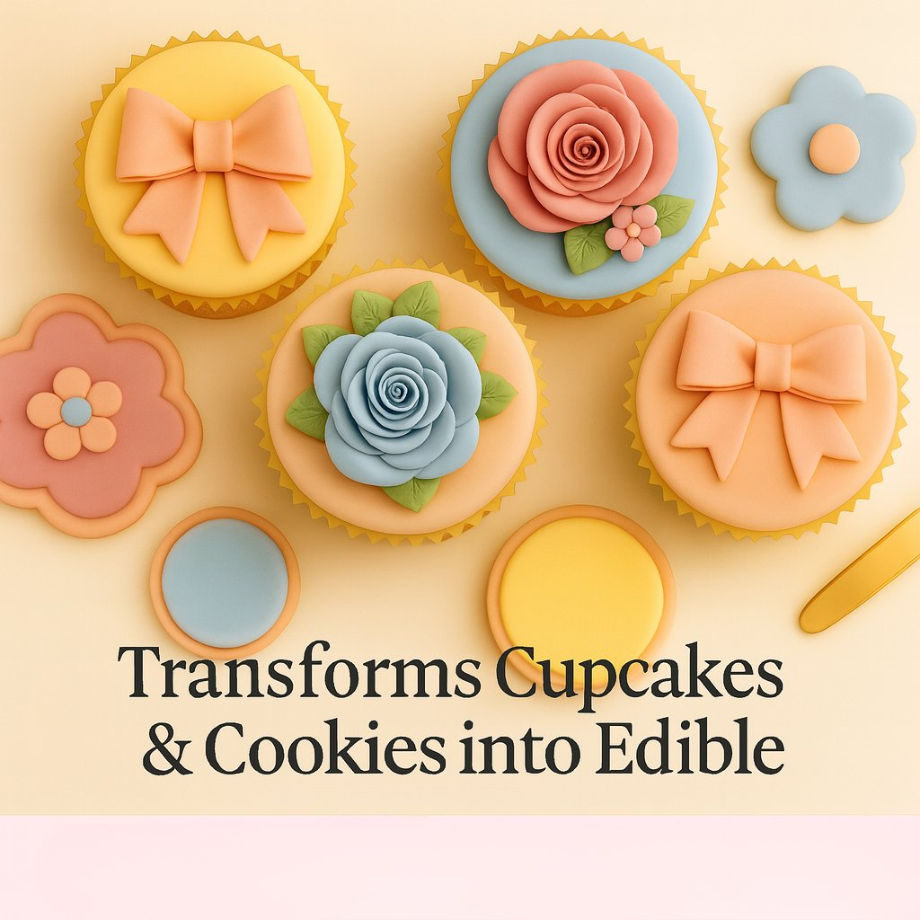 Confect Multipack of Lemon Yellow, Peach, Old rose and Baby Blue Sugarpaste 02 | Grocsy
