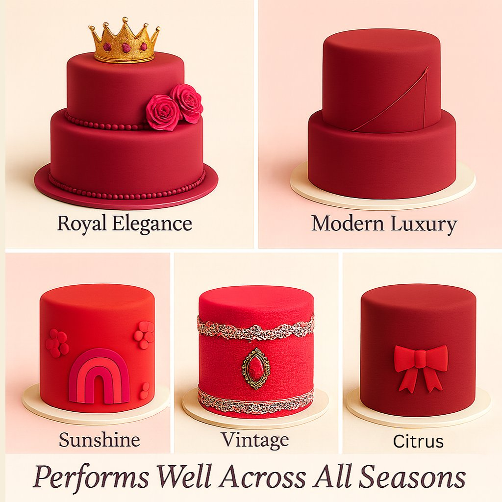 Confect Multipack of Magenta, Burgundy, Red and Neon Pink Sugarpaste 30 | Grocsy