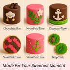 Confect Multipack of Brown, Skin, Lime Green and Neon Pink Sugarpaste 26 | Grocsy