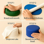 Confect Multipack of White, Electric Blue, Emerald Green and Royal Blue Sugarpaste 23 | Grocsy