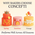 Confect Multipack of Red, yellow, old rose and White Sugarpaste 12 | Grocsy