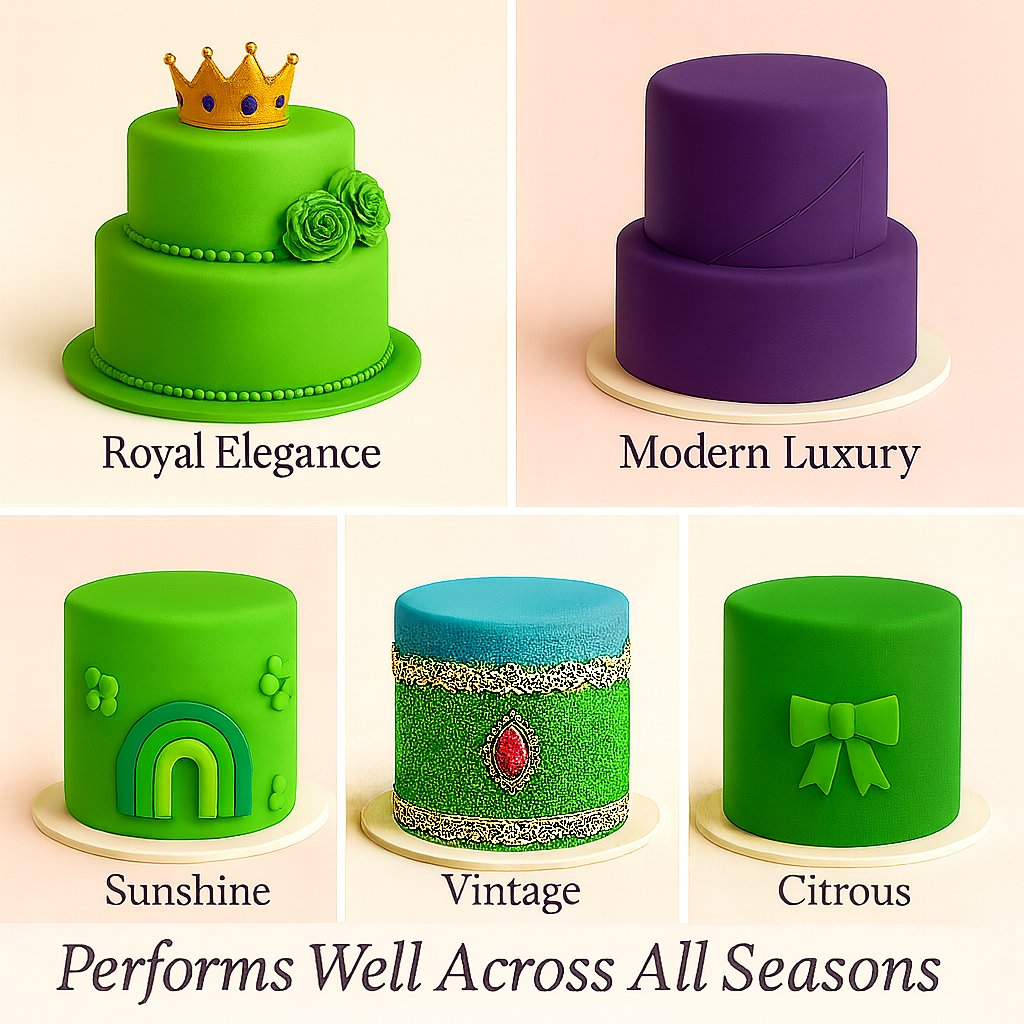 Confect Multipack of Neon Green, Electric Blue, Electric Purple and Lime Green Sugarpaste 03 | Grocsy