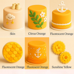 Confect Multipack of Ivory, Orange, Fluorescent orange and Yellow Sugarpaste 18 | Grocsy