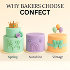 Confect Multipack of Mint green, Baby Blue, Lavender and Peach Sugarpaste 09 | Grocsy