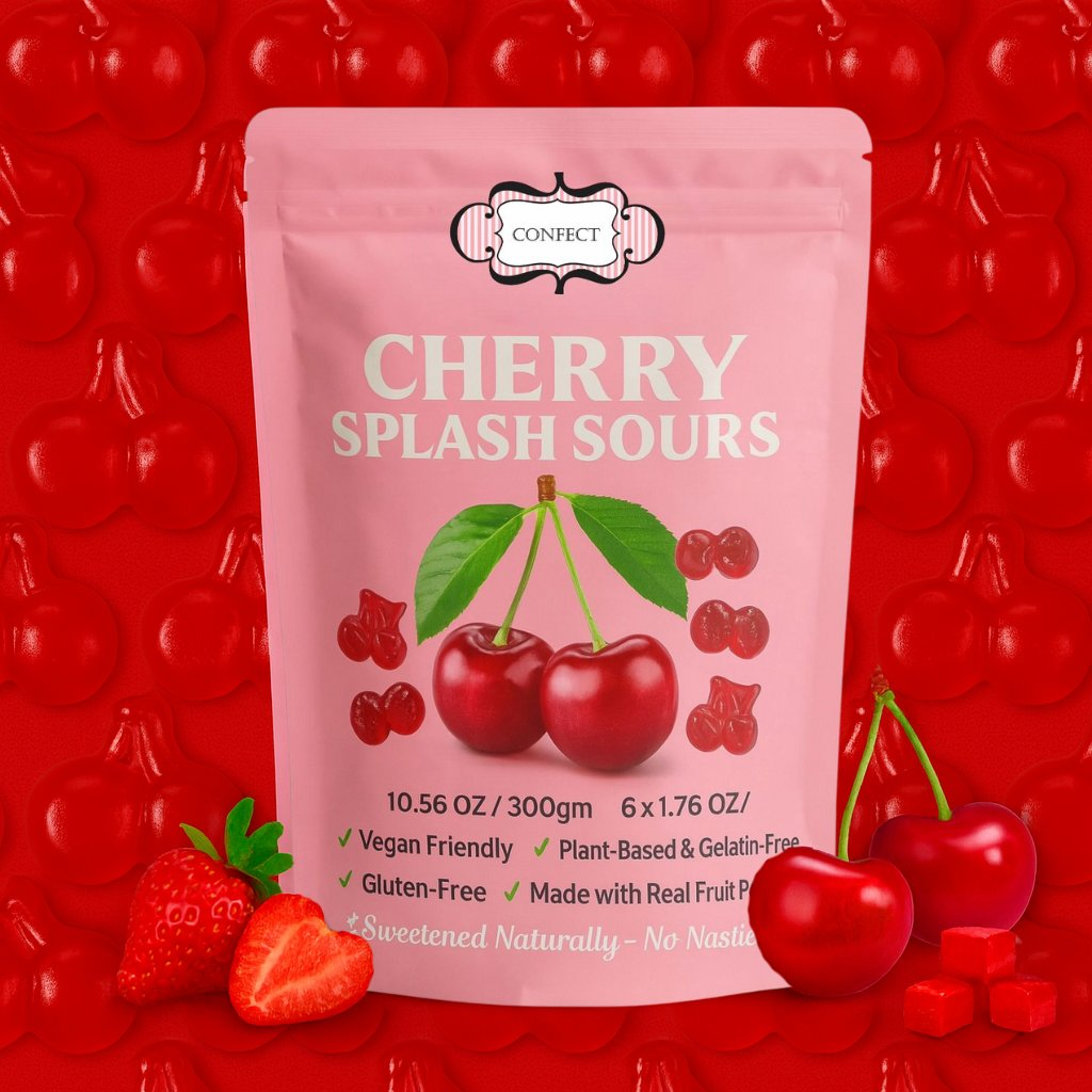 Confect Cherry Splash Sours Gummies | Grocsy