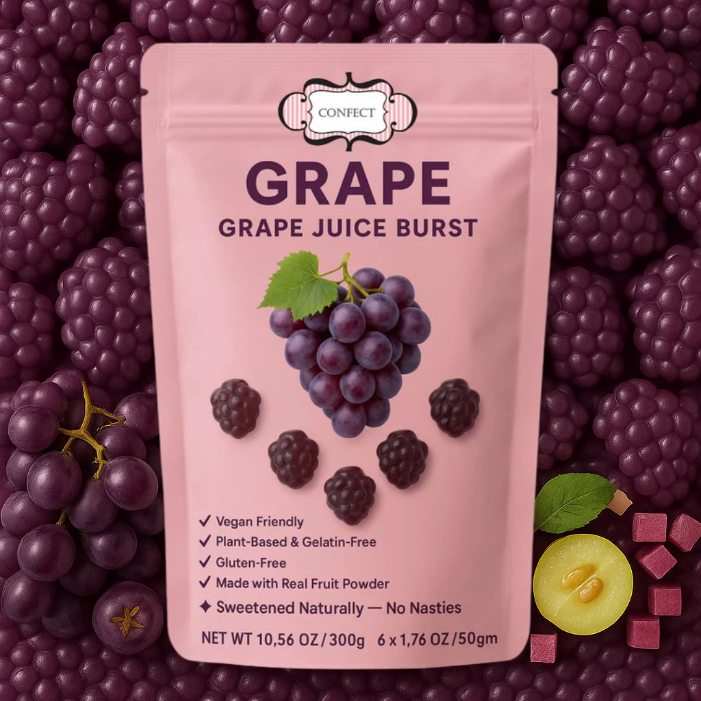 Confect Grape Juice Burst Gummies | Grocsy