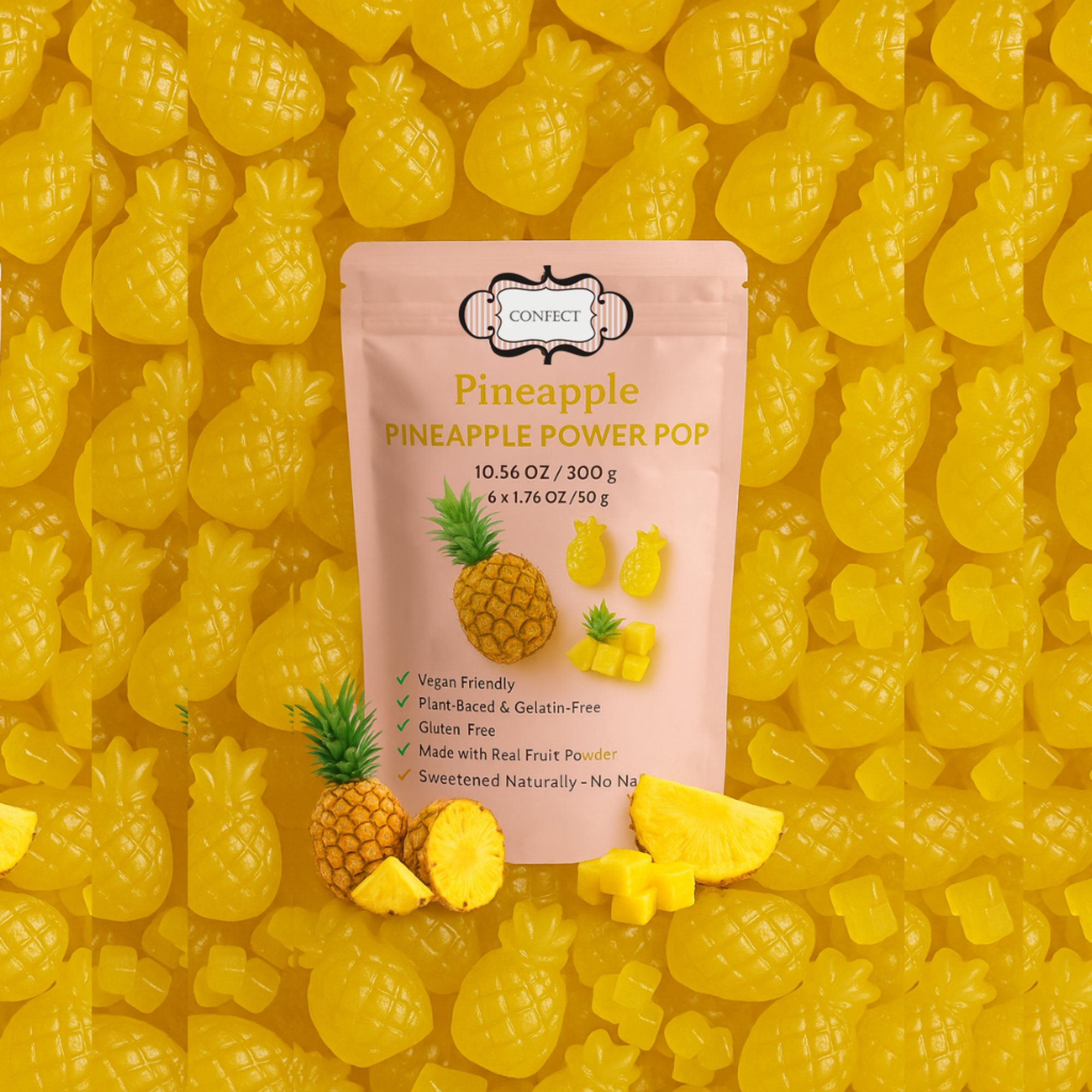 Confect Pineapple Power Pop Gummies | Grocsy
